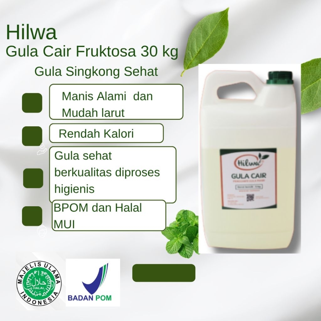 

Hilwa Gula Cair Fruktosa Premium Rendah Kalori 30 kg