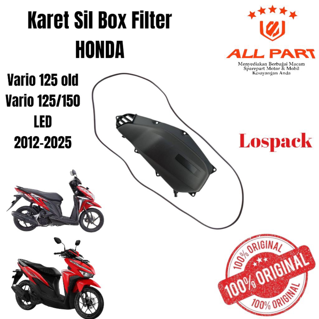 ( ORIGINAL) 10pcs Karet Sil Oring Box Filter honda Vario 125/150/160