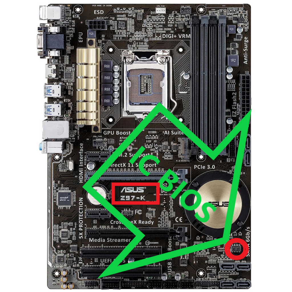 IC BIOS Asus Z97-K Winbond 25Q64FVAIG