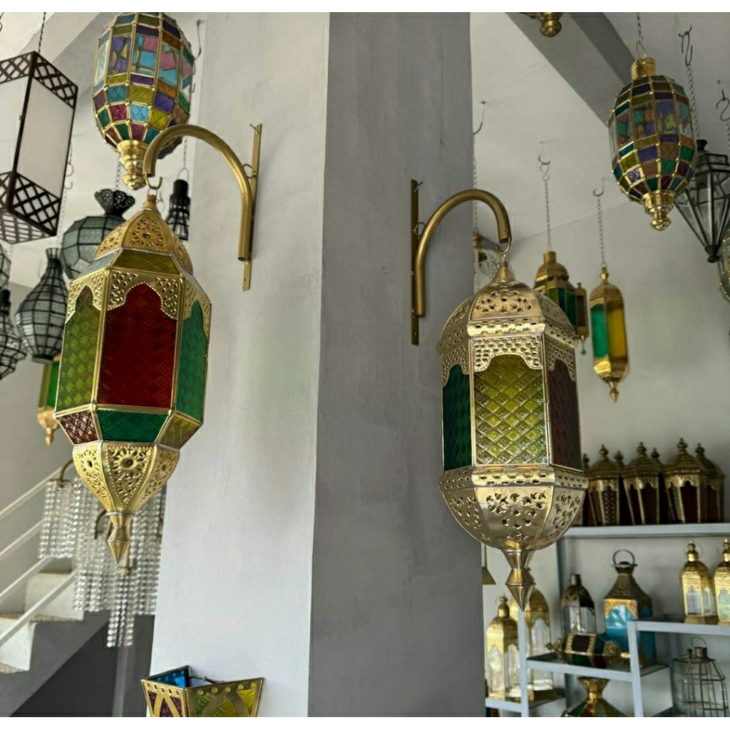 (free packing kayu) lampu hias gantung. lampu kaca gantung. lampu hias gantung. lampion antik unik.