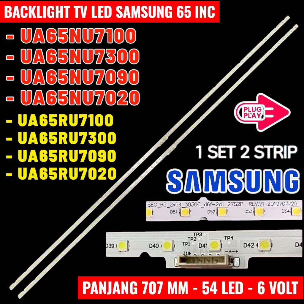 BACKLIGHT TV LED SAMSUNG 65 INC UA65NU7100 65NU7020 65NU7090 65NU7300 UA65RU7100 UA65RU7020 UA65RU70