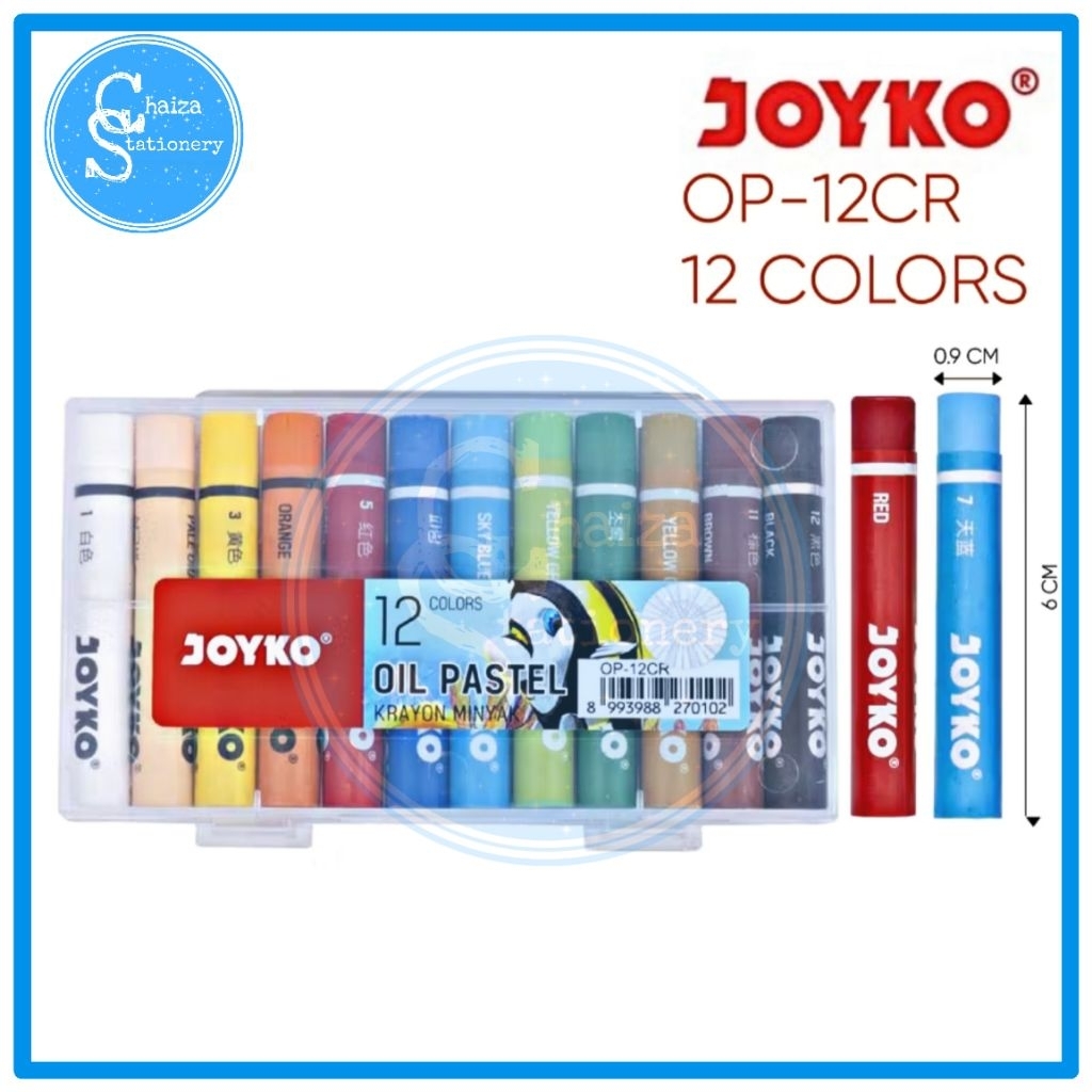 

Krayon Minyak Joyko 12 Warna / OP-12CR Oil Pastel Crayon Round