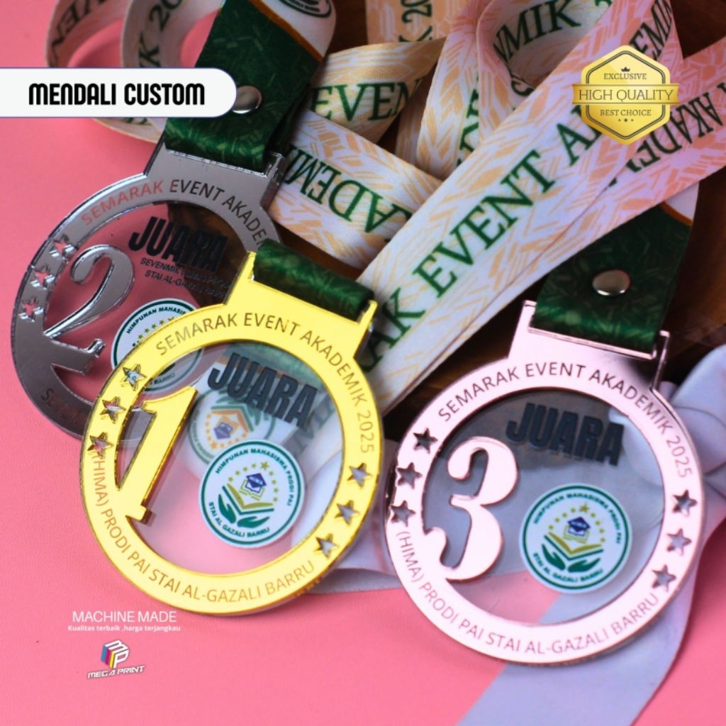 

custom medali mendali akrilik lanyard akrilik custom penghargaan medali akrilik cetak uv medali