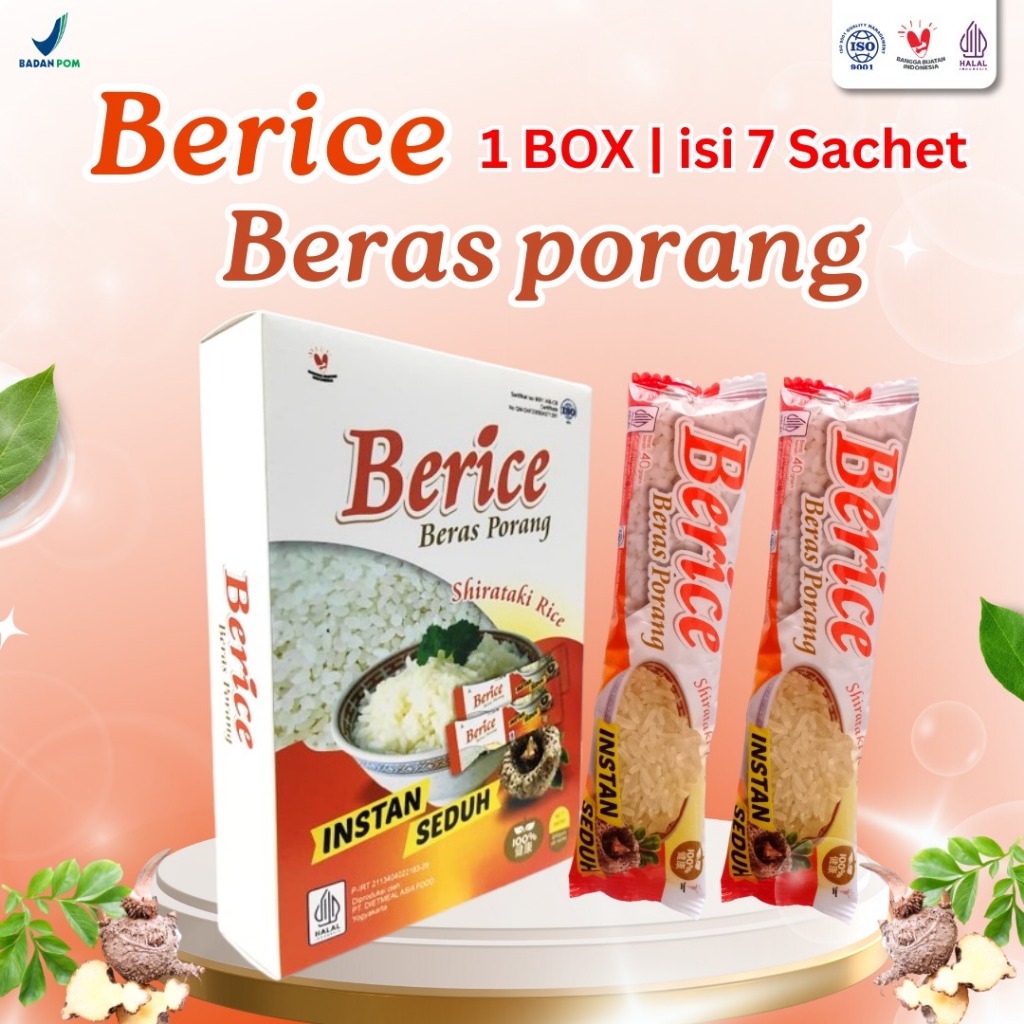 

Berice Beras Porang Instan Praktis Kemasan Dus Isi 7 Sachet