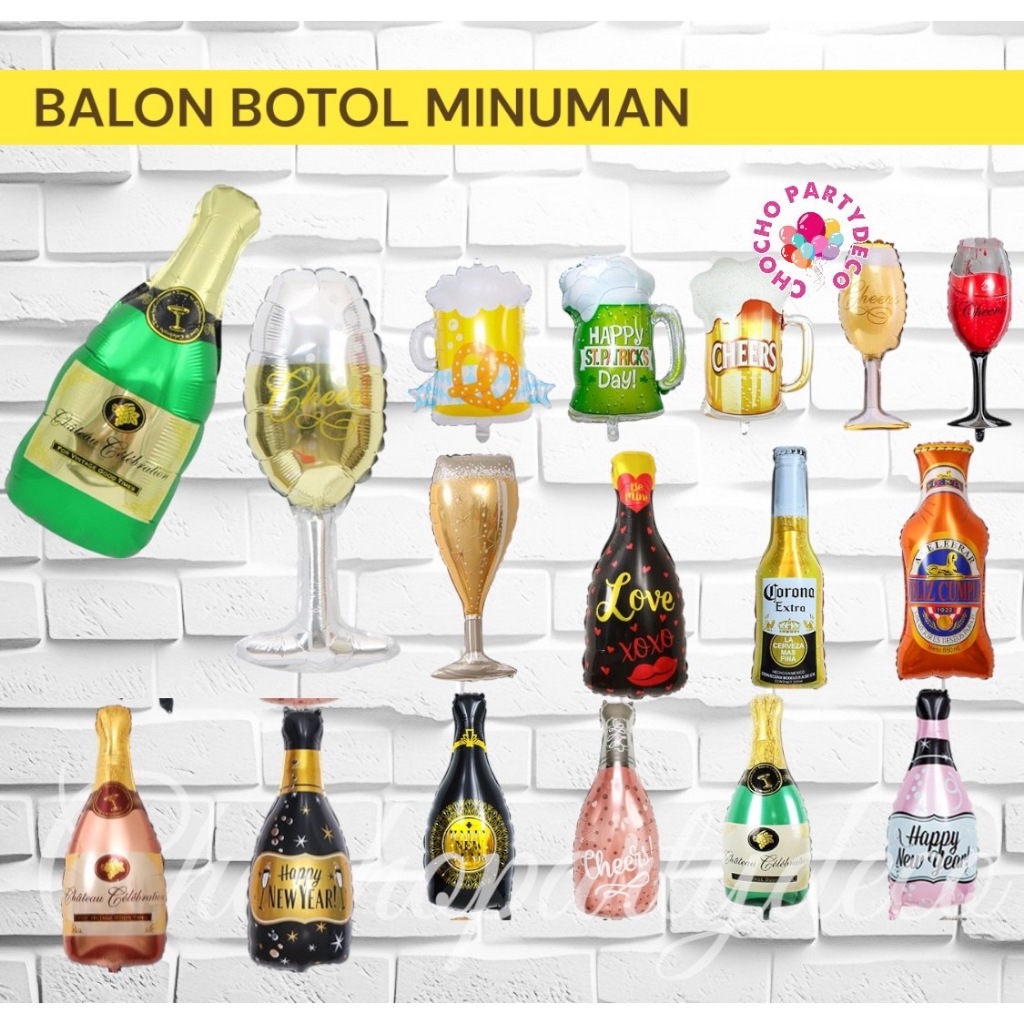 Balon BOTOL MINUMAN- Balon Foil