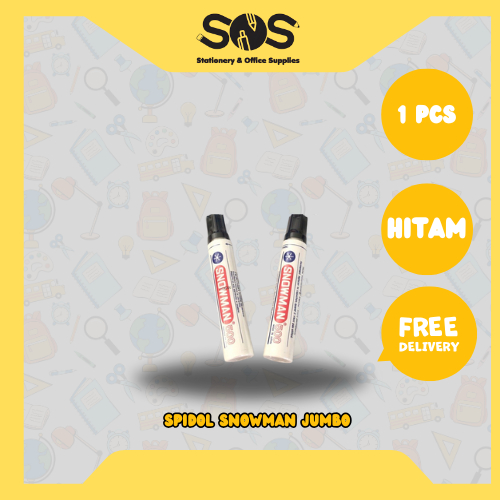 

Spidol Snowman Jumbo Hitam 1 pcs