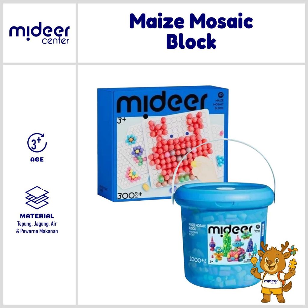 Mideer Maize Mosaic Block Mainan Edukasi Seni Kreasi Kreatifitas Anak Perempuan Laki Laki 3 Tahun +