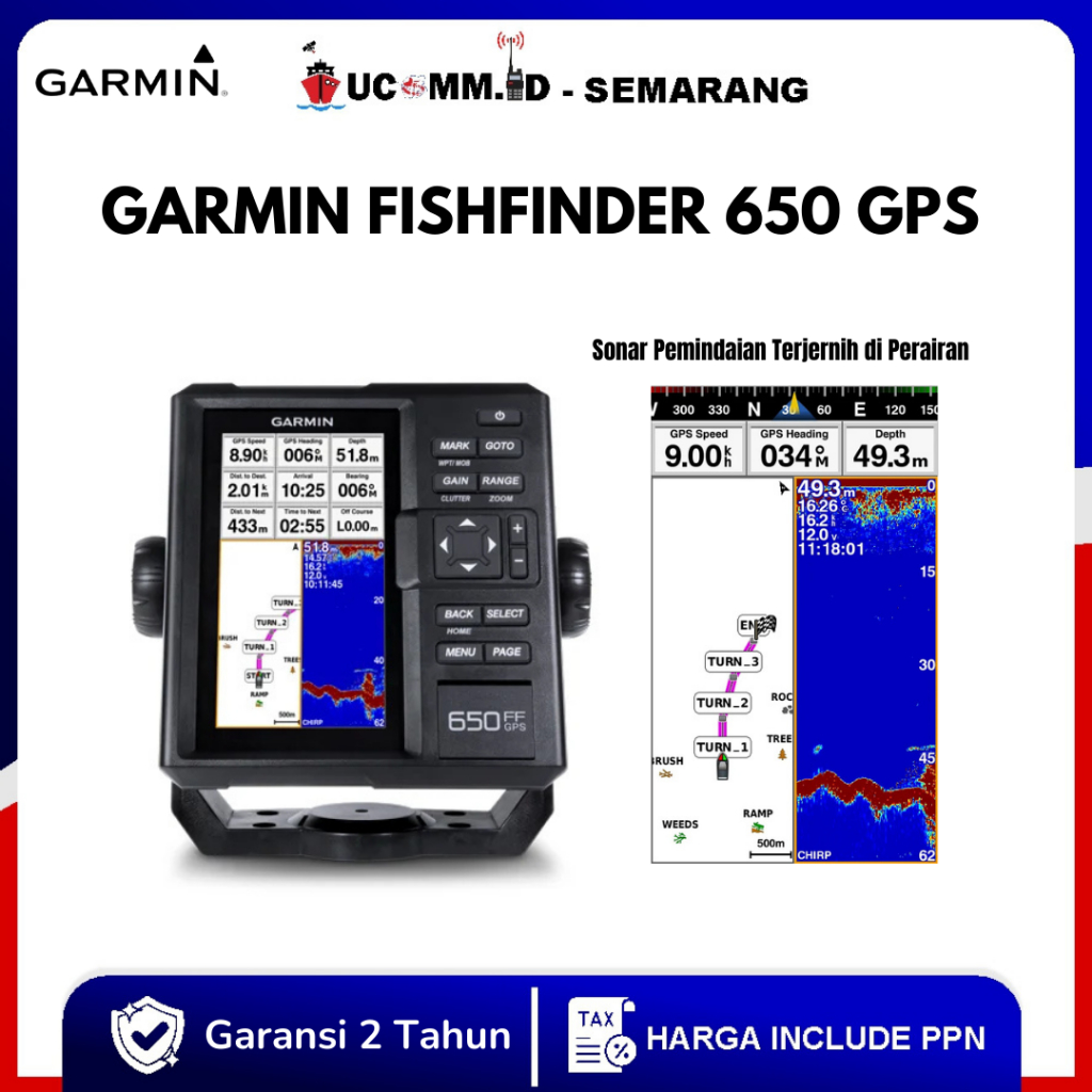 GARMIN FF650 FF 650 Gps APAC Fishfinder Garmin 650 Ff 650 With Gps Internal Original Garansi
