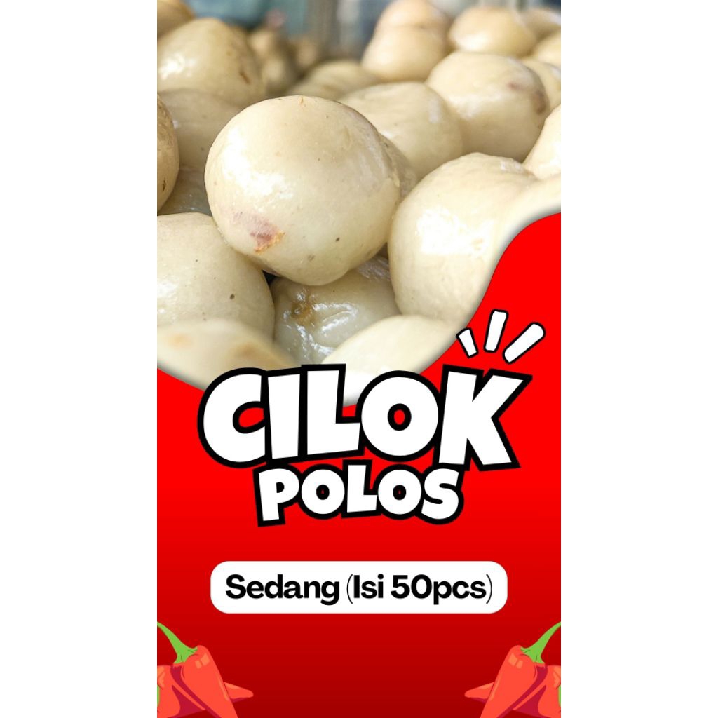 

Cilok Polos Baso Aci Sedang (isi 50 pcs) Tanpa Isi