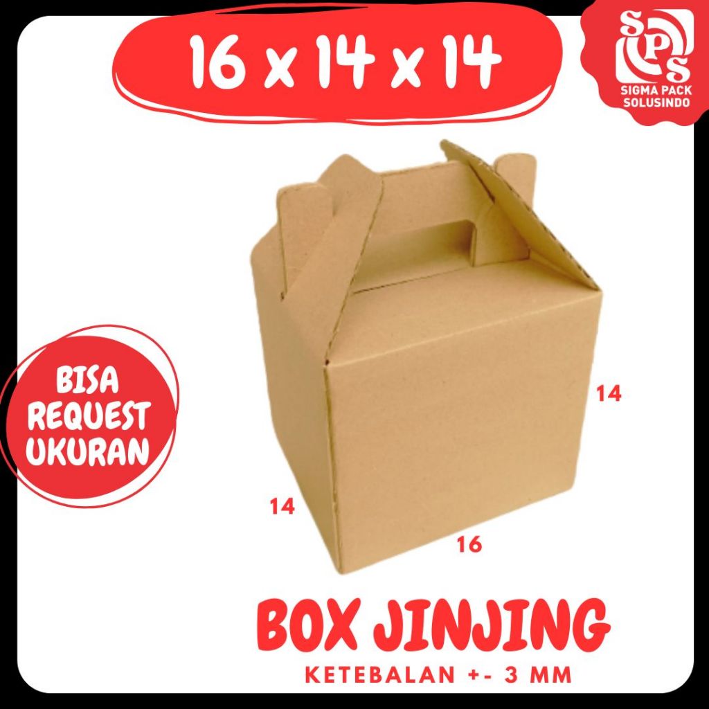 

Kardus Jinjing 16x14x14 Gable Box Dus Packing Kotak Kemasan Karton Souvenir Hampers Zigma Box