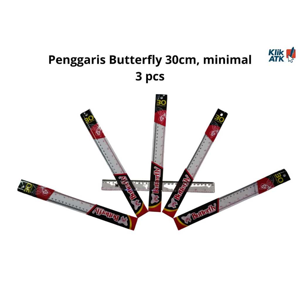 

Penggaris Plastik Butterfly 30 cm - Per Pcs