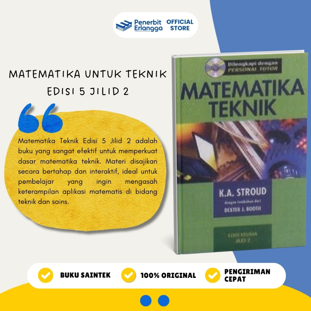 [Erlangga Official] Matematika Untuk Teknik Edisi 5 Jilid 2 - K. A. Stroud
