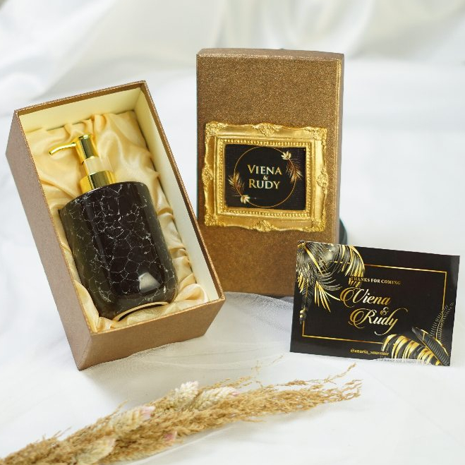 Anaria Gift - Helcia Soap Dispenser Keramik | Souvenir Pernikahan | Gift Wedding Mewah | Kado