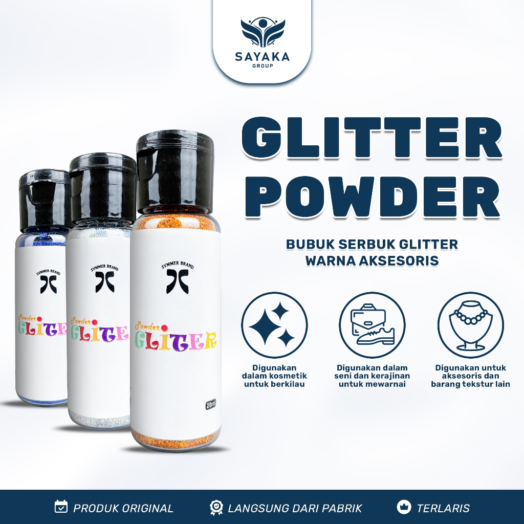 

Sayaka - Glitter Powder DIY Art Bubuk Serbuk Gliter Warna Aksesoris 20 gr