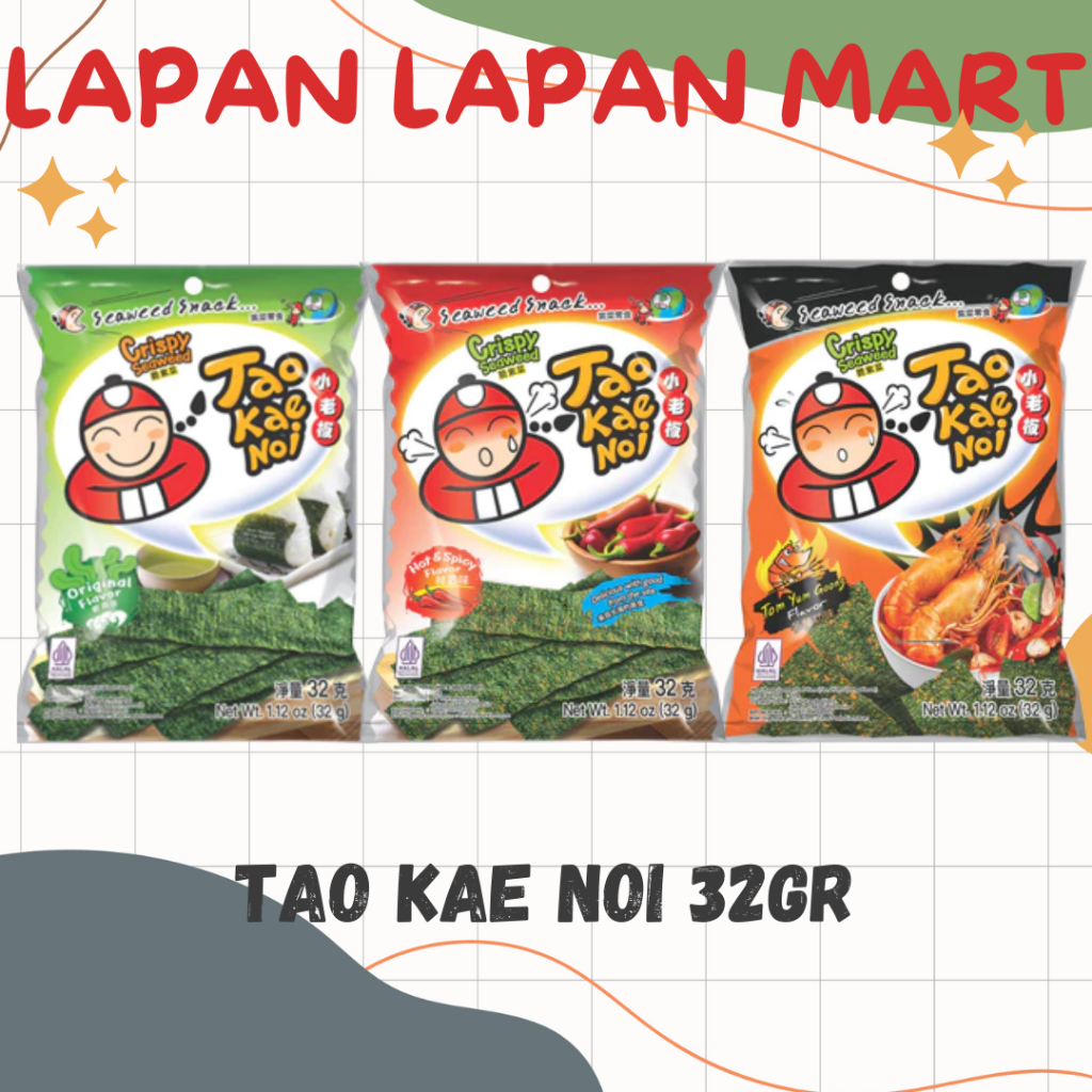 

Tao Kae Noi Seaweed Snack 32gr