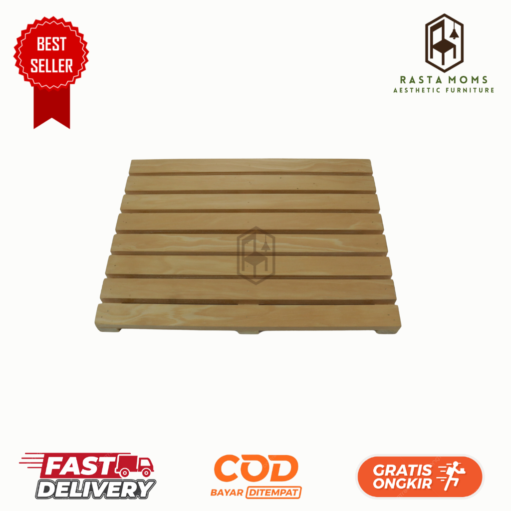 Mini Palet Kayu Alas Tatakan Piring Panci Estetik Palet Kayu Persegi Panjang Anti Panas