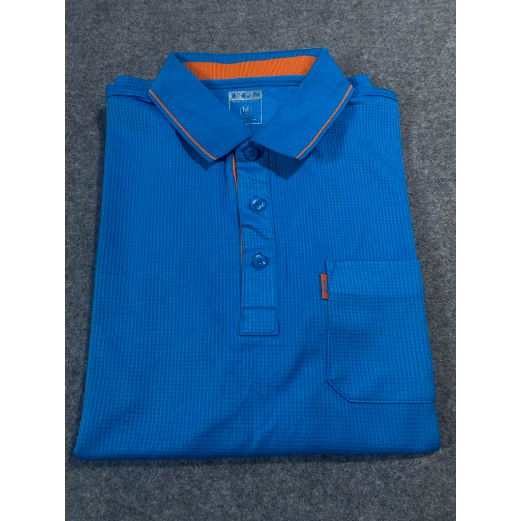 BAJU KAOS KERAH FGS BIRU SIZE S