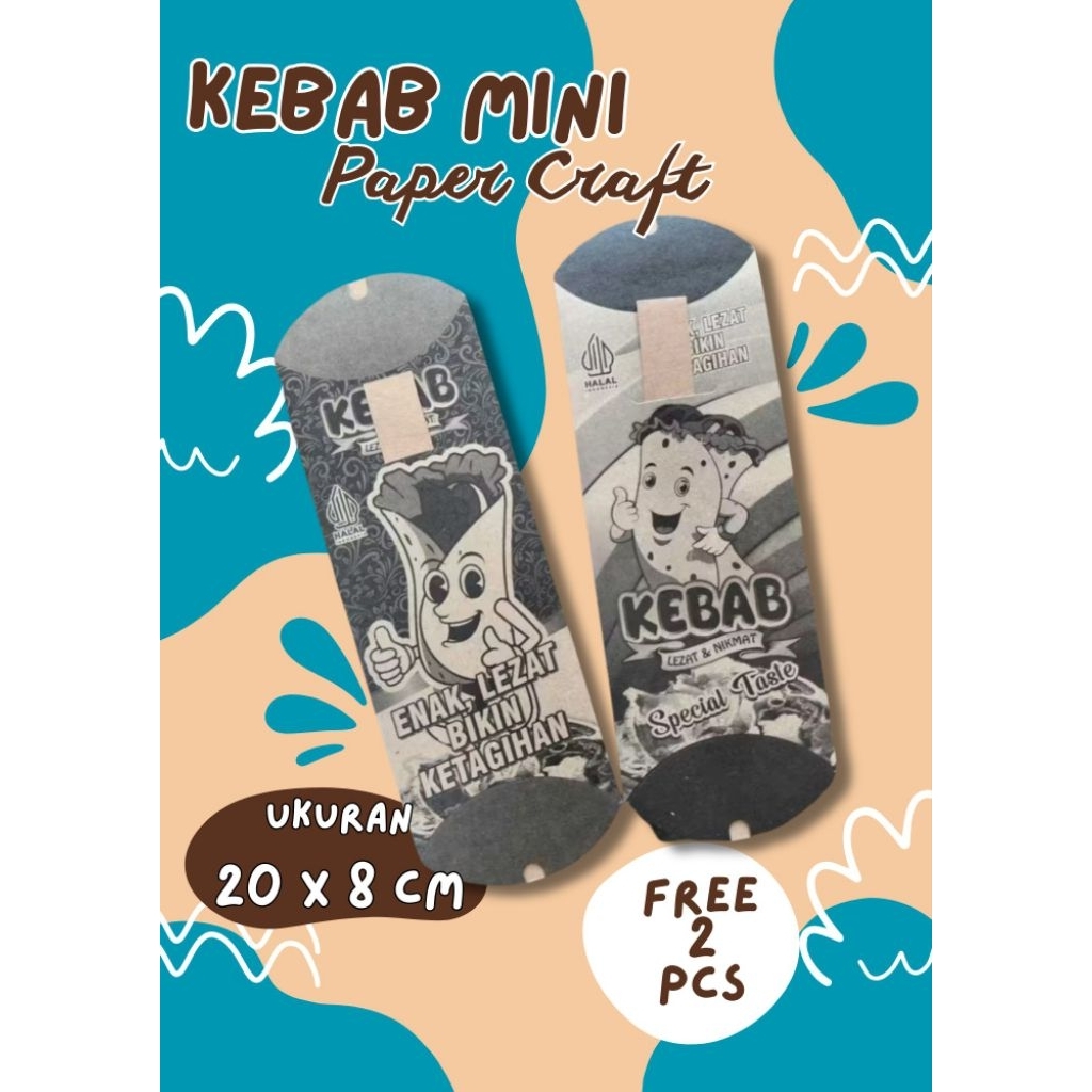

PROMO Bungkus kebab, Kemasan kebab, Wadah kebab tarikan isi 50 pcs Uk 20 x 8 cm [ Paper Craft ]
