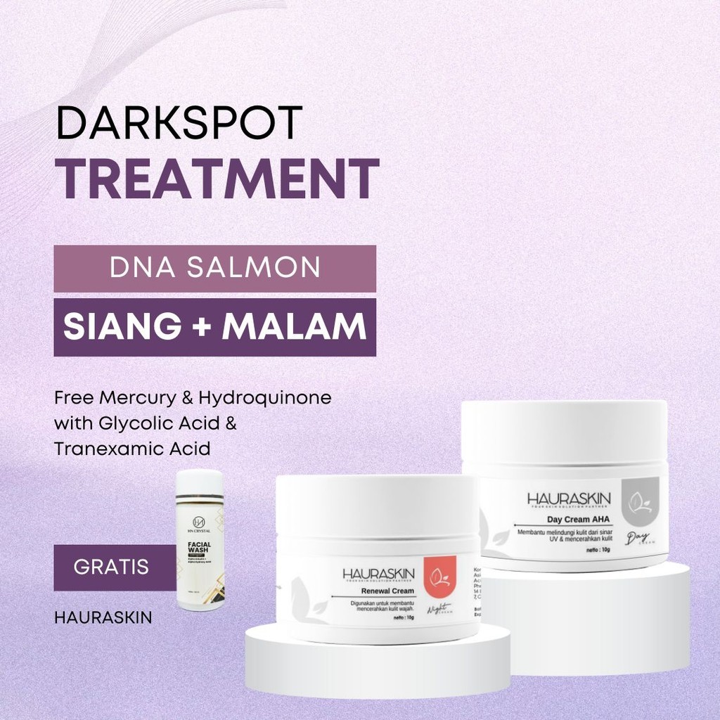 Hauraskin Darkspot Treatment DNA Salmon (Siang + Malam)