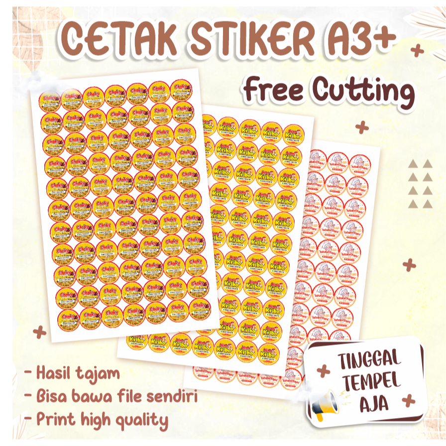 

STIKER LABEL KEMASAN CUSTOM A3+, STIKER CUSTOM, STIKER KEMASAN, STIKER A3+