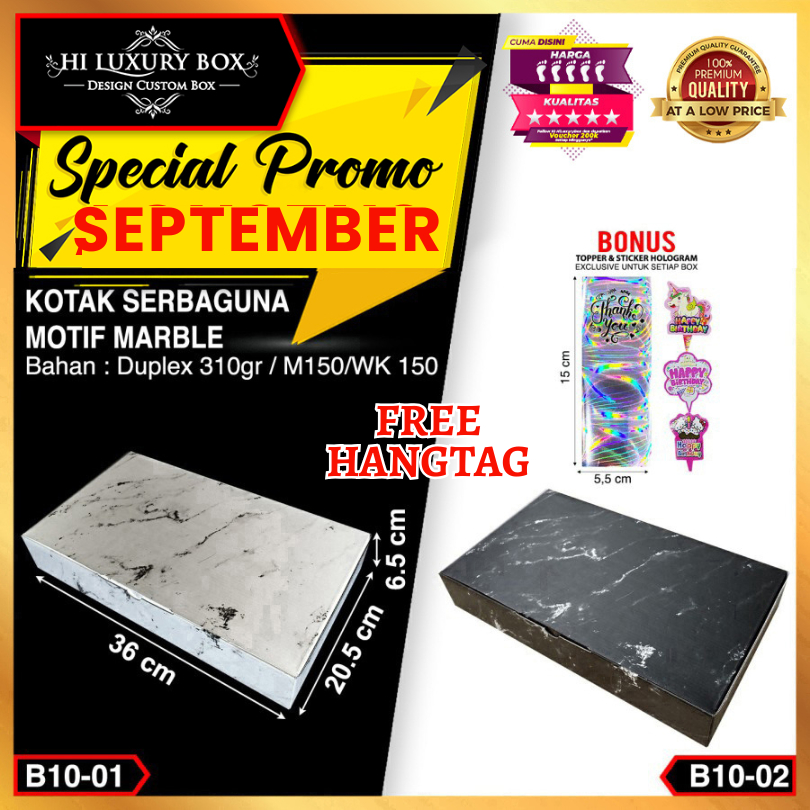 

Kotak Kado | Kotak Serbaguna | Kotak Souvenir | Duplex | Murah 36x20.5x6.5 Marble