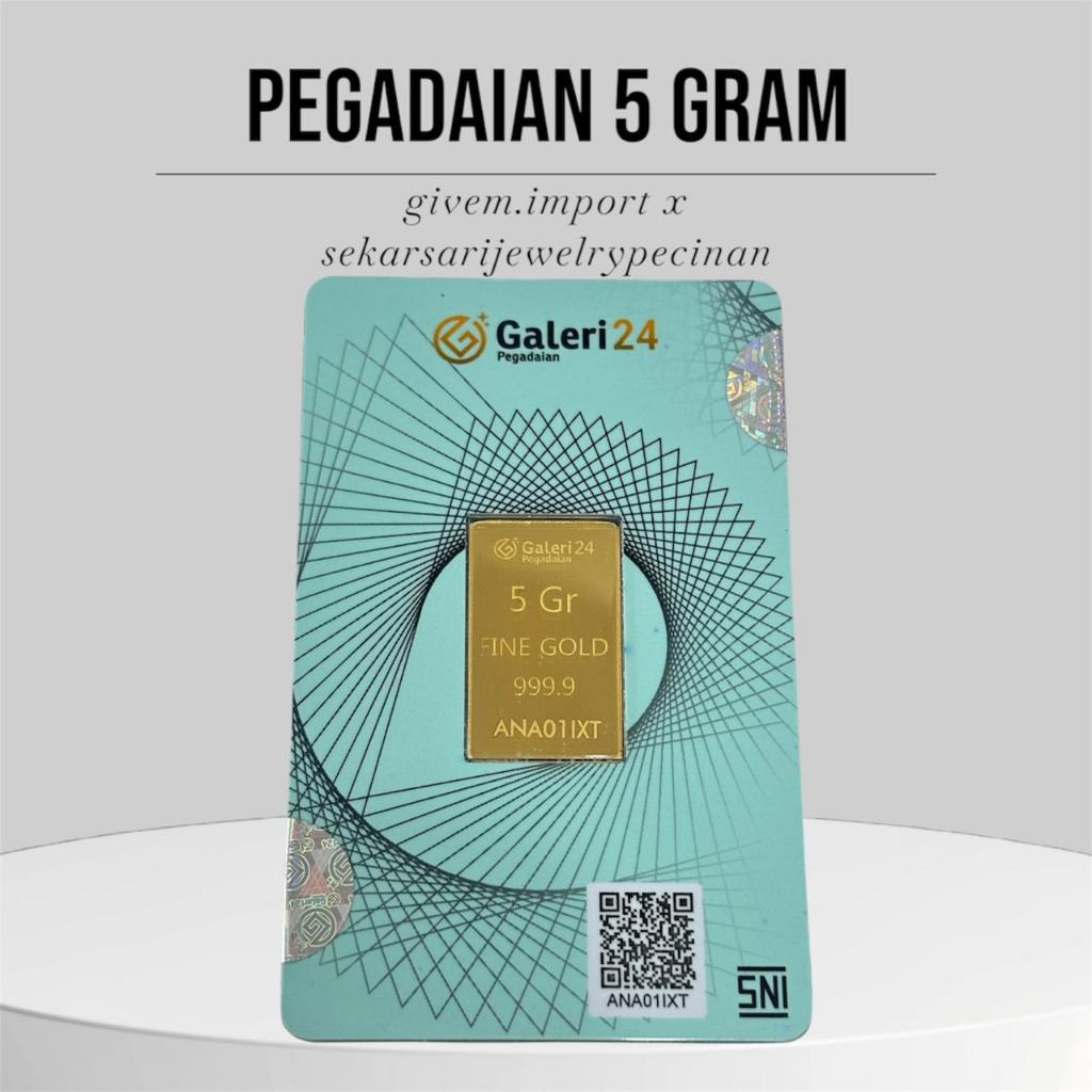 5 GRAM LM LOGAM MULIA EMAS GALERI 24 PEGADAIAN SERTIFIKAT CERTIFICATE SNI PRESS TERBARU ASLI ORIGINA
