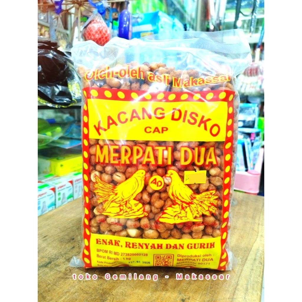 

Kacang Disko Cap Merpati Dua Khas Makassar