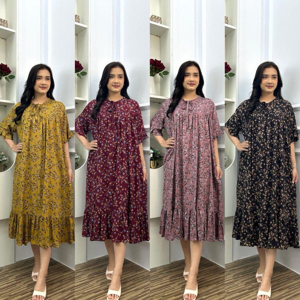YOLLA DRESS / DASTER RAYON PREMIUM/DASTER KEKINIAN MODEL TERBARU/BISA COD