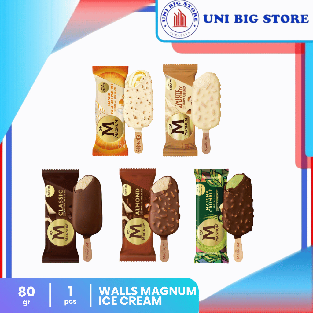 WALLS Wall's Magnum Ice Cream 80 ml All Varian Es Krim Matcha Mango Almond