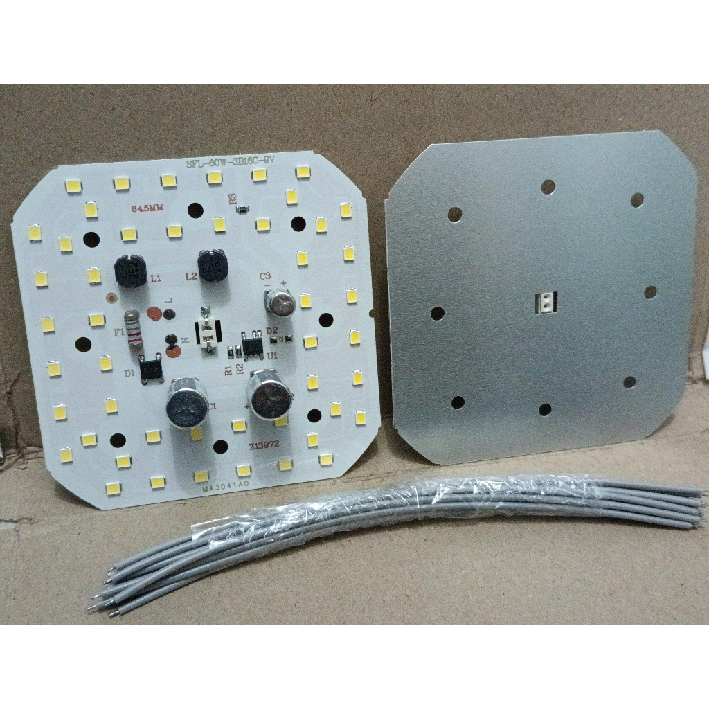 8415 pcb komponen lampu led 50w 50watt 50 watt kotak segi 8 220v ac