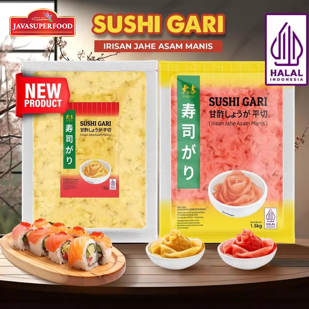 

DAIKICHI Sushi Gari / Acar Jahe / Ginger Pickle 1.5Kg- HALAL