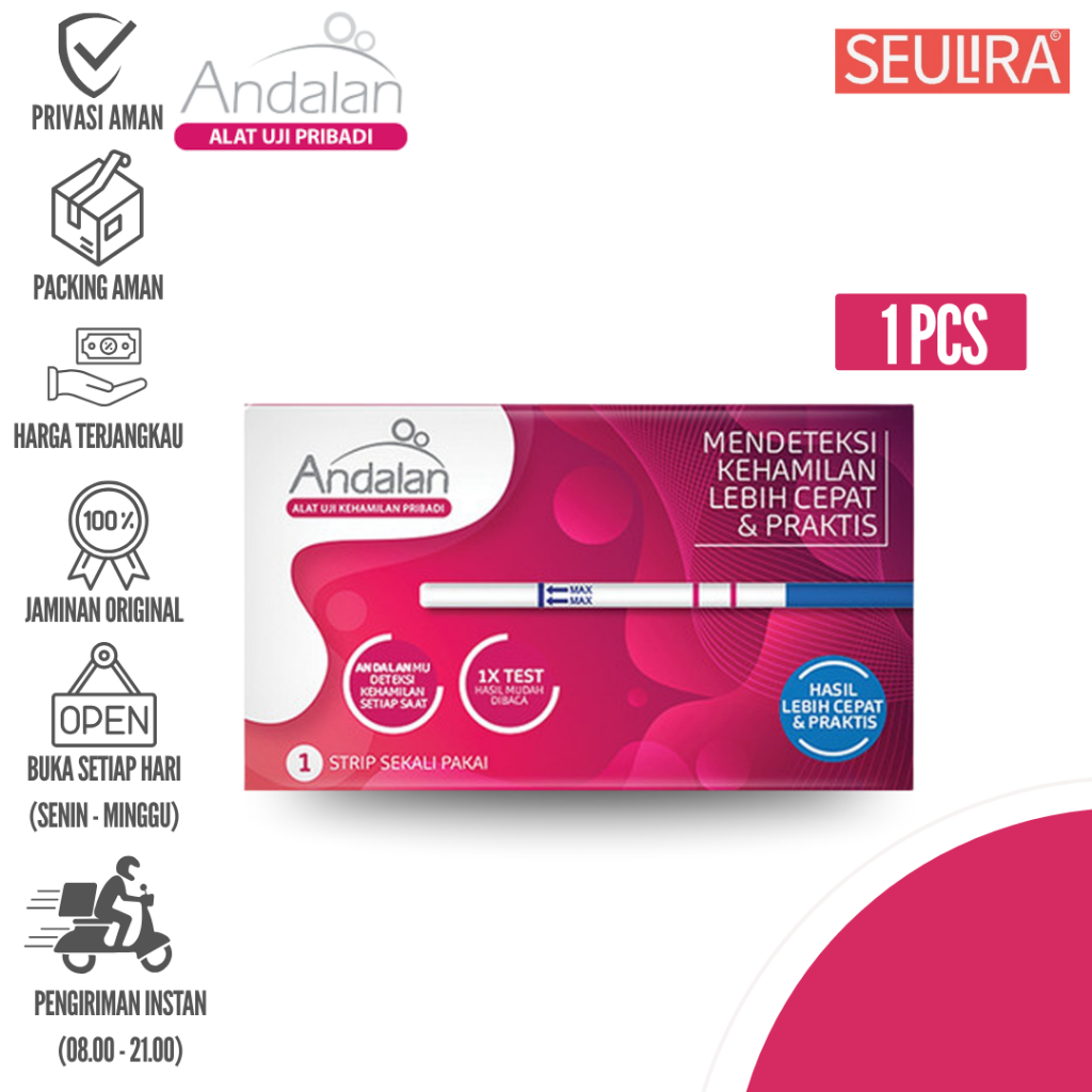 ANDALAN - Test Pack Strip Alat Uji Kehamilan - 1 Pcs (Test Kit / Testpek)