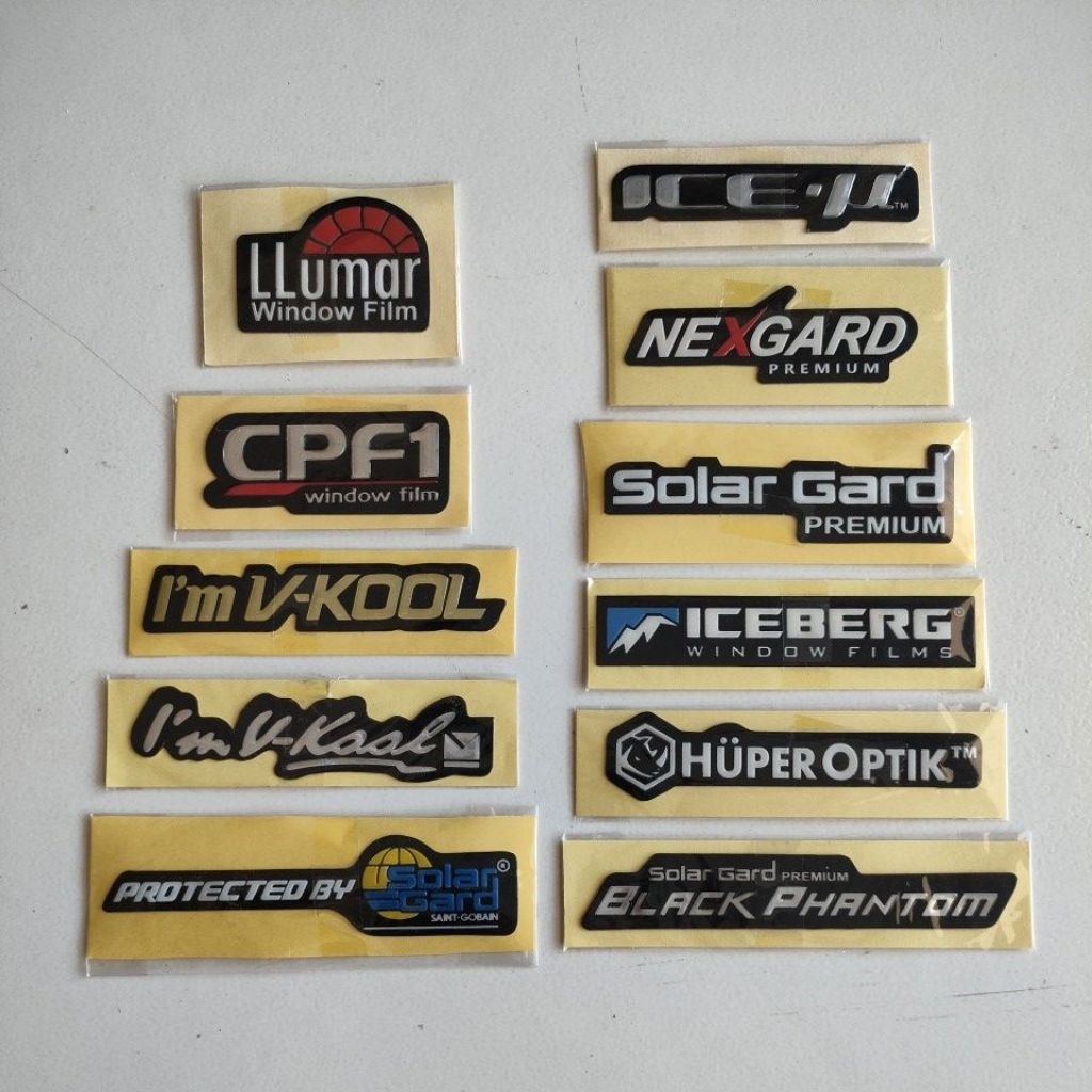 Stiker Kaca Film i'm V-Kool, PROTECTED BY Solar Gard & LL Umar Window Film ( Original)