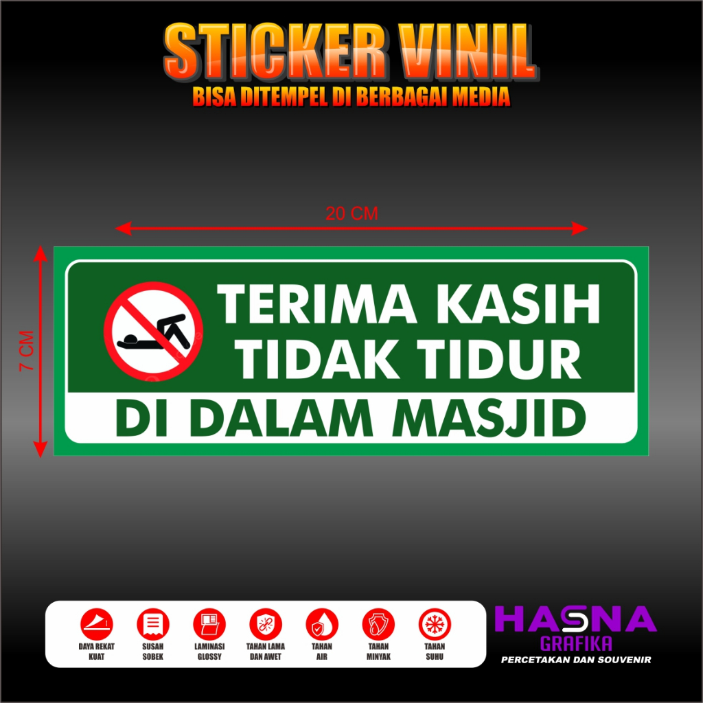 

STIKER DILARANG TIDUR DI MASJID