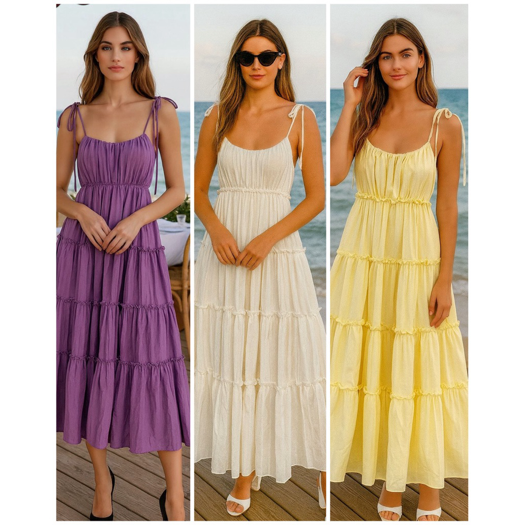 Longdress maxy bahan adem / Longdress tali kecil /  Sexy / Party / pesta / dress merah / Dress bunga