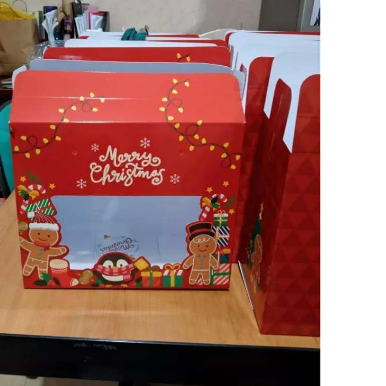 

10 Pcs Box Hampers Natal Box Christmas Uk 24x12x14 cm