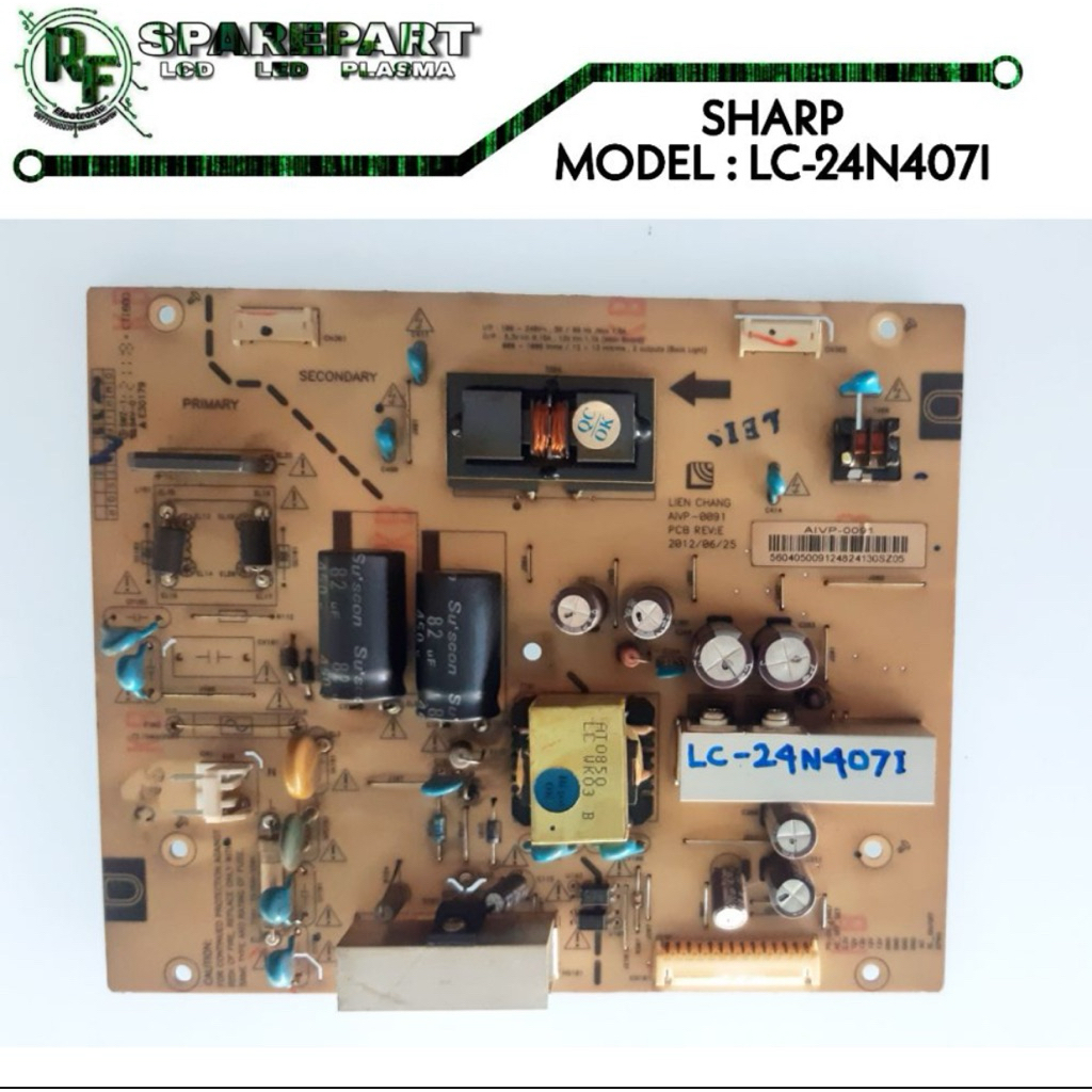 PSU TV LCD SHARP LC-24N407I power supply tv lcd sharp lc 24n407 i