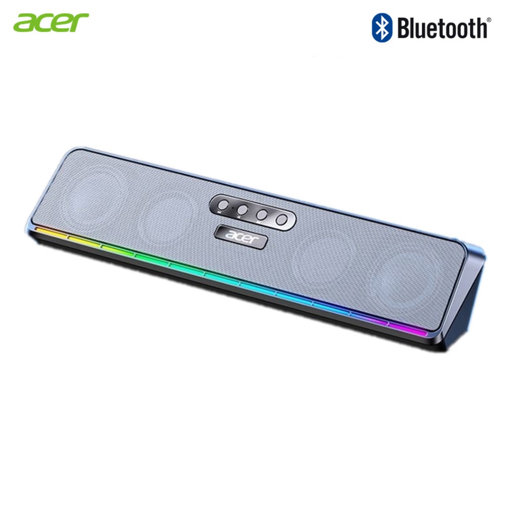 Acer Speaker PC OSK120 Dual Mode USB & BT 5.3 Lampu RGB Efek Suara Stereo 360° Speaker Laptop
