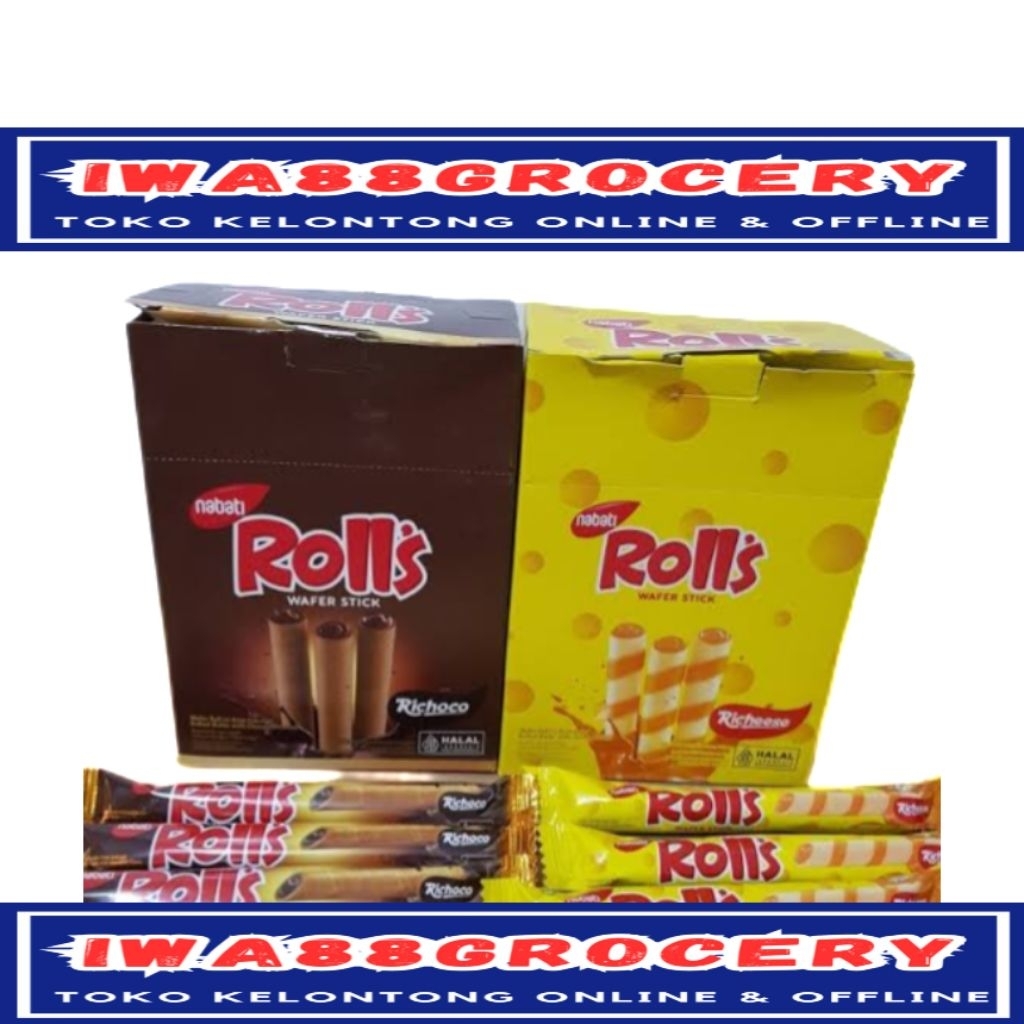 

NABATI ROLLS WAFER STICK 1 box 20gram