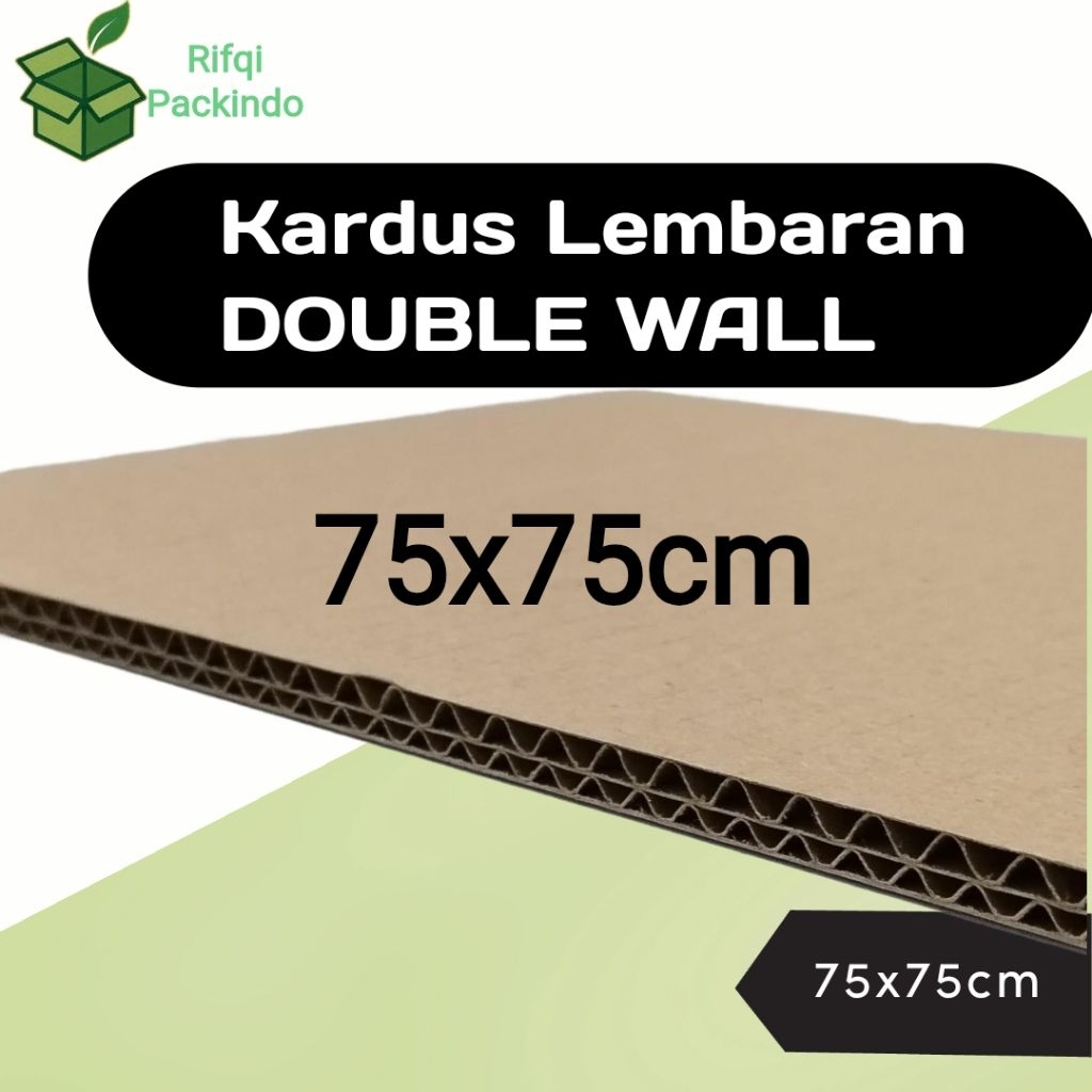 

Kardus Lembaran Double Wall Polos Ukuran 75x75cm / Dus Lembaran Double Wall / Bahan Lembaran Double Wall