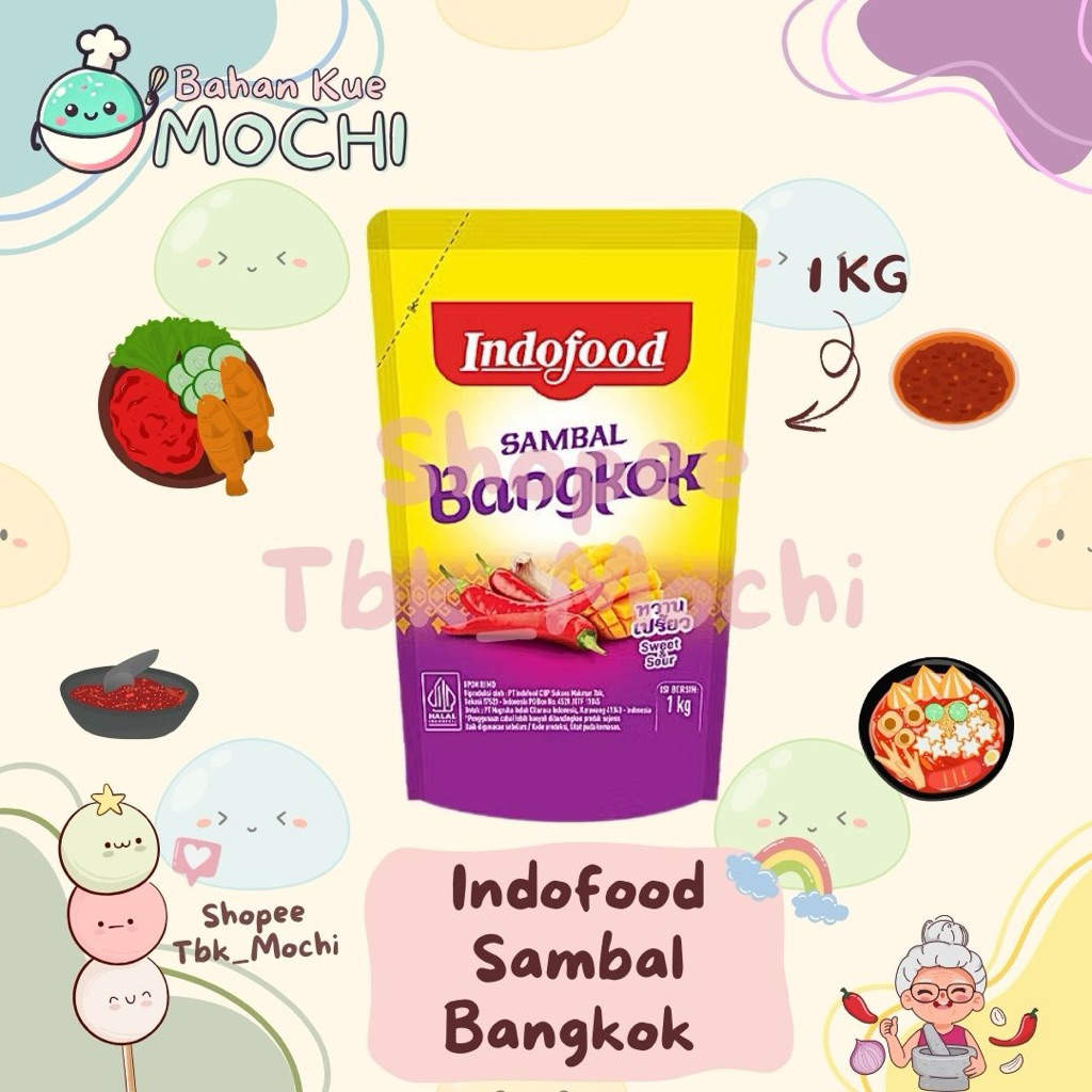 

Indofood Sambal Bangkok 1KG / Sambal Bangkok Instan Indofood / Saus Sambal Khas Bangkok Indofood