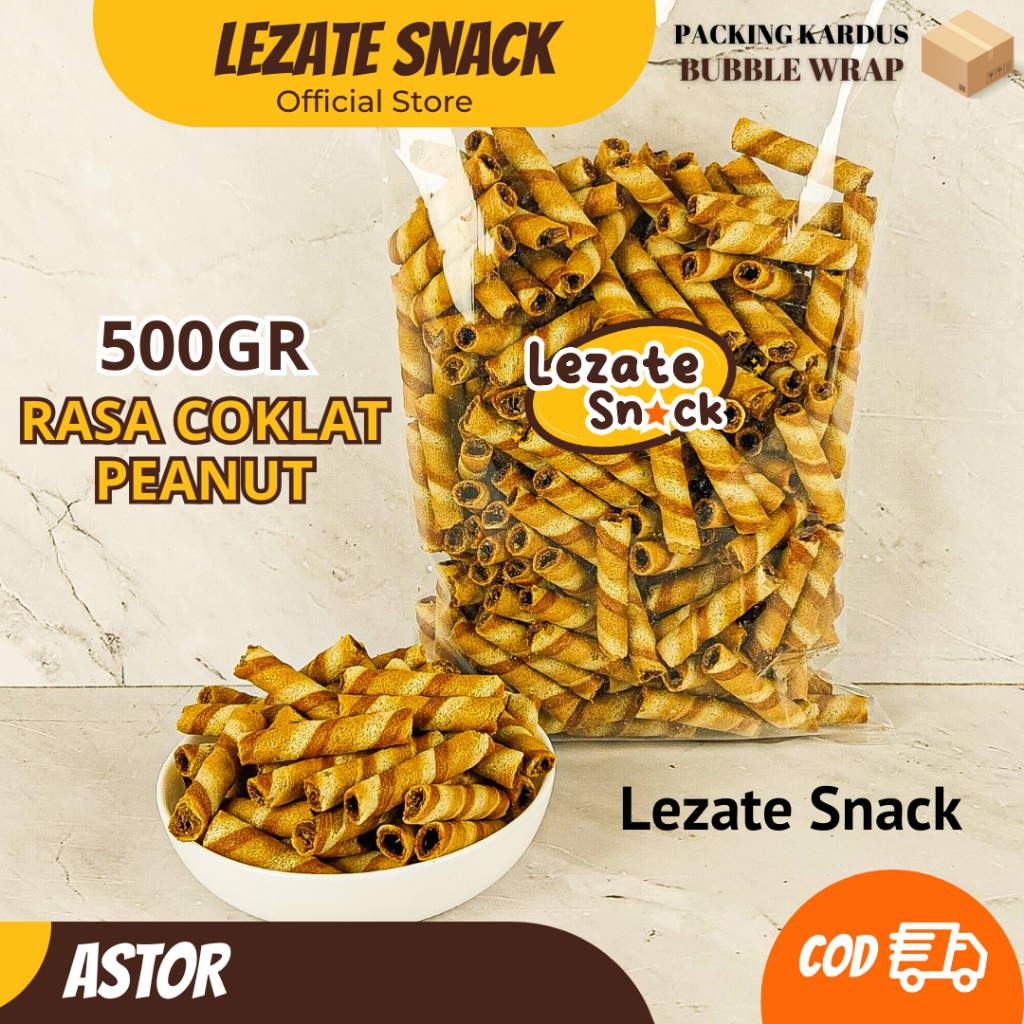 

Astor Mini Choco Peanut 500gr Kiloan Murah Enak Manis Renyah / Wafer Roll Coklat Kacang Kiloan Greentea Vanila Astor Kiloan Barcelona / Wafer Rolls Coklat Blackforest Vanila Lezate Snack LEZATE SNACK