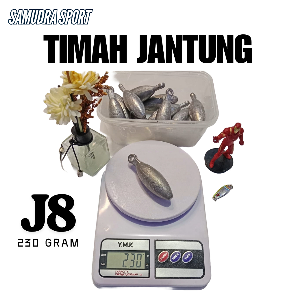 TIMAH PANCING JANTUNG j8 / TIMAH PANCING / TIMAH JANTUNG - Pemberat Pancing