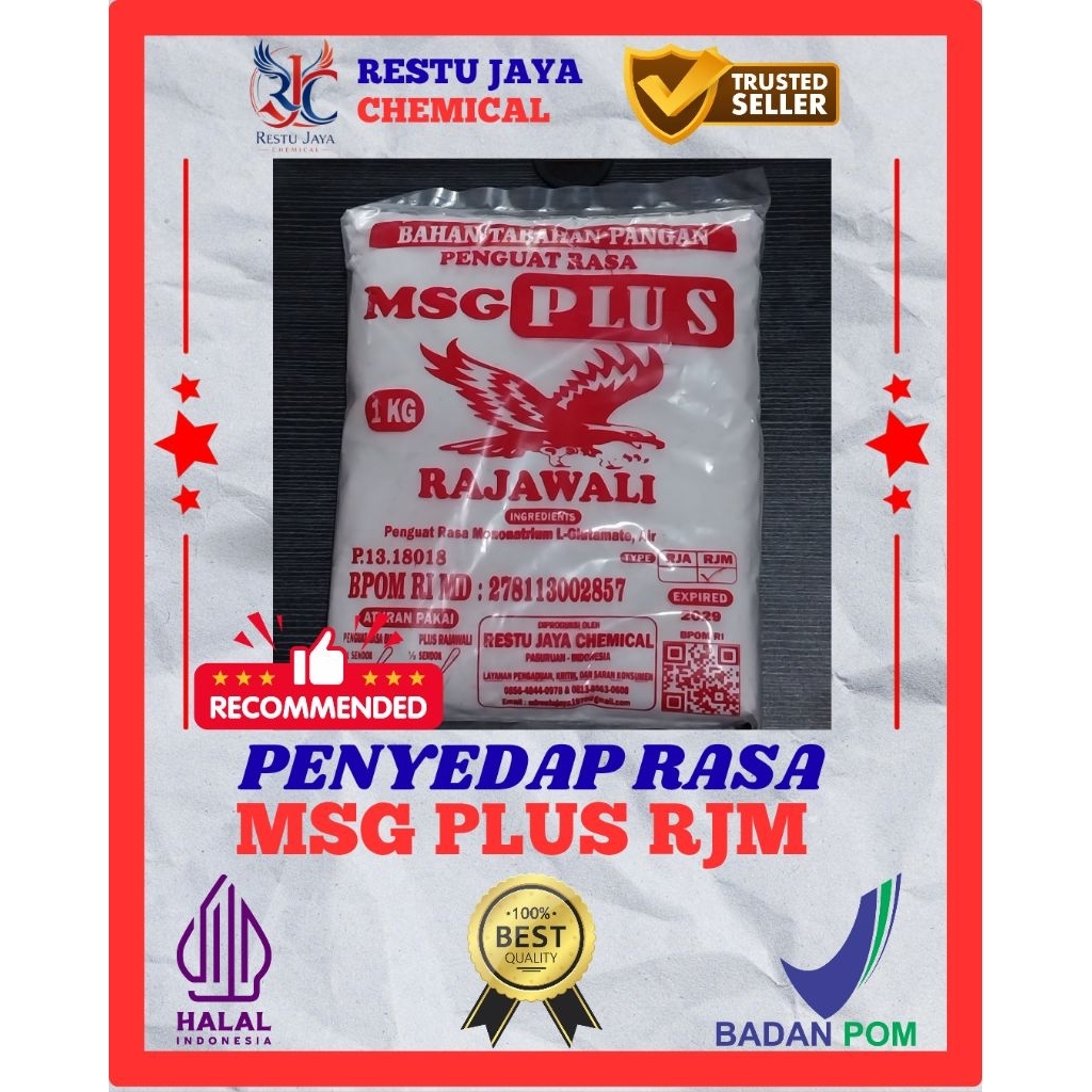 

Micin/Monosodium Glutamate/MSG Cap Rajawali PLUS (RJM), Penyedap Rasa Berkualitas MURAH