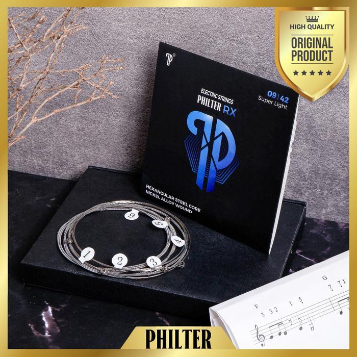 Senar Gitar Elektrik Philter RX Series Listrik Full Set