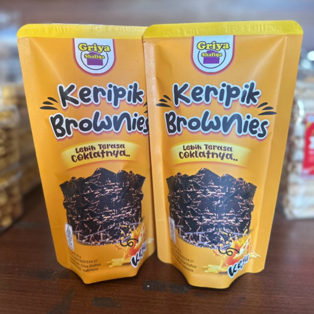 

Keripik brownies cokelat Camilan enak murah