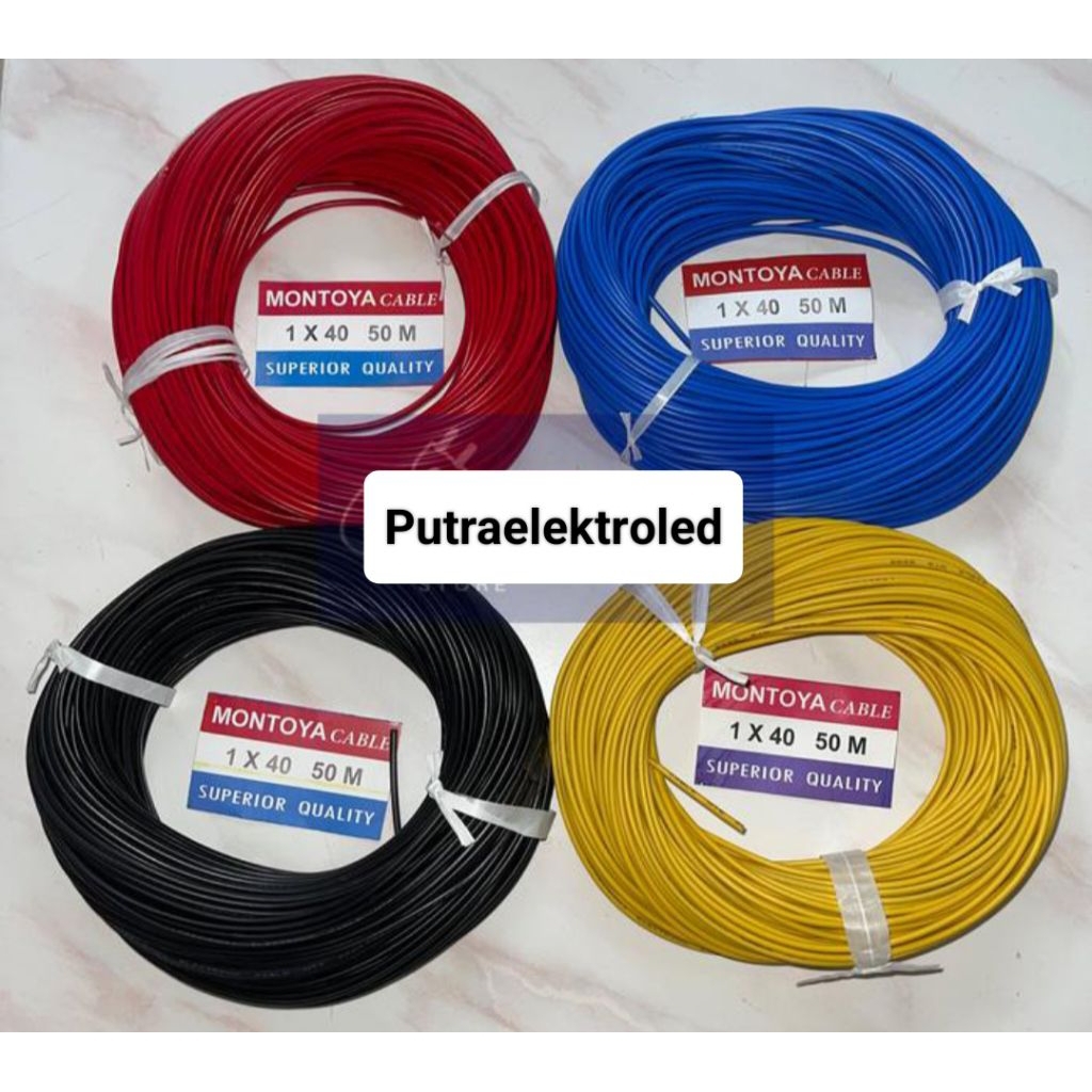 Kabel 1 x 40 Serabut Panjang 50meter Kabel Serabut Kecil