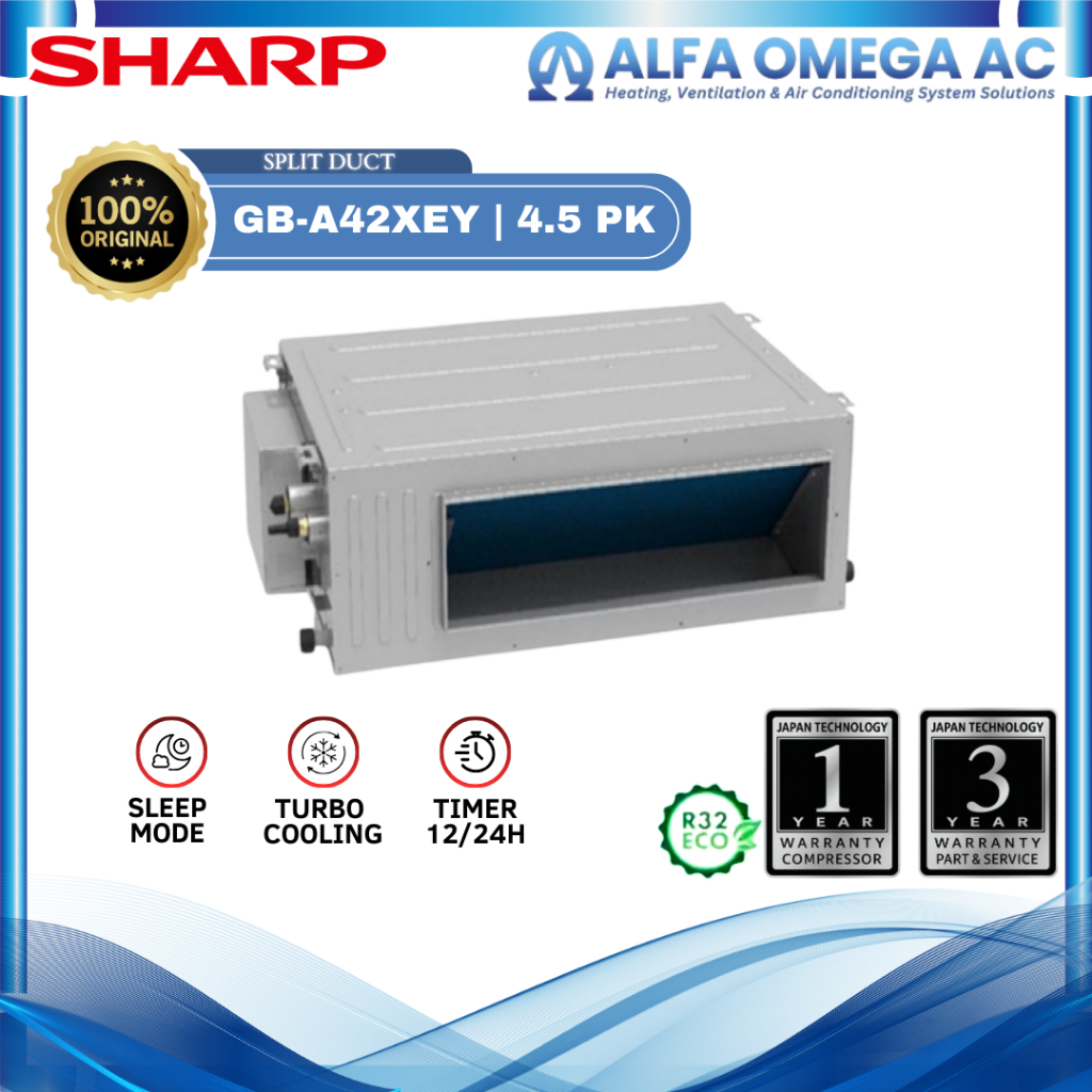 Sharp GB-A42XEY AC Split Duct - Pengatur Suhu Efisien untuk Ruangan Besar
