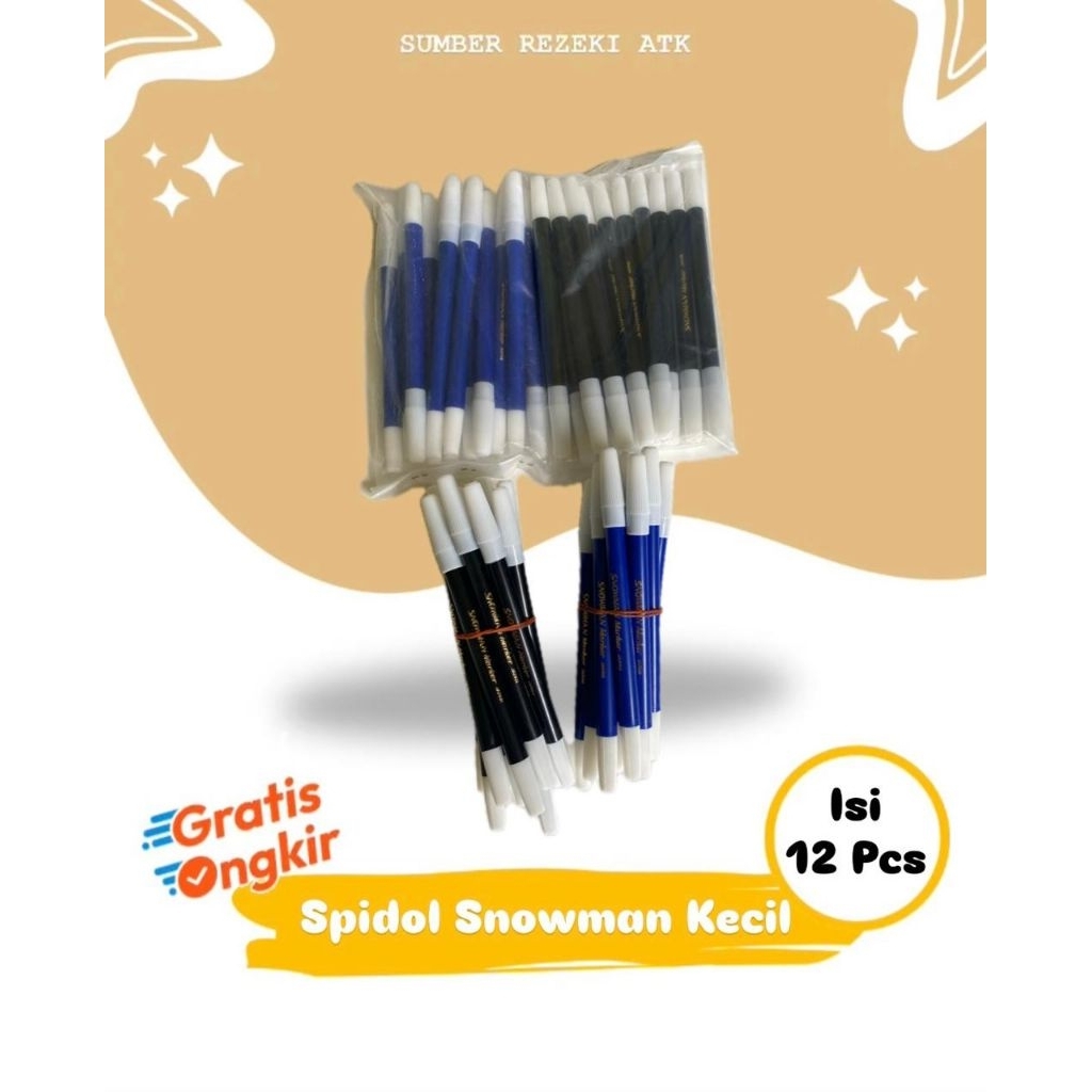 

SNOWMAN Spidol Kecil Marker Pencil Type – (Isi 12 pcs)