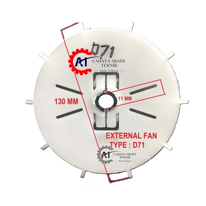 KIPAS DINAMO TECO D71 - KIPAS ELECTRO MOTOR - KIPAS MOTOR EXTERNAL FAN